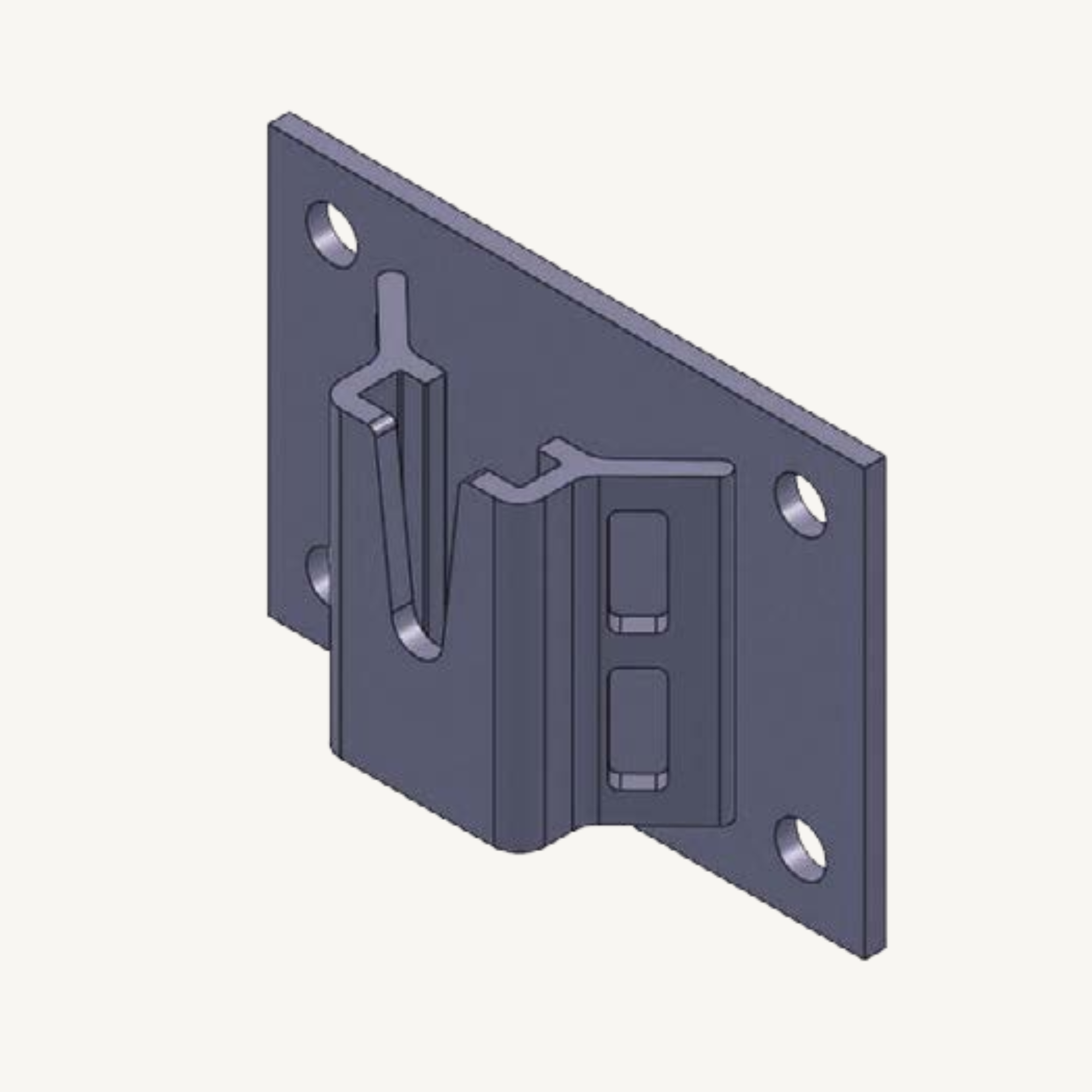 Platine de fixation candélabre murale